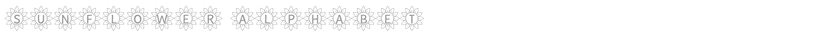 Sunflower Alphabet font preview